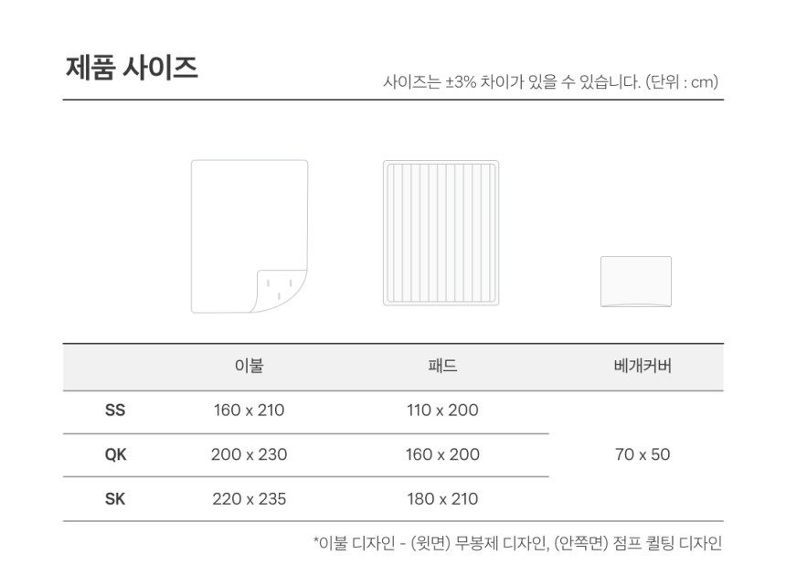 사이즈 표